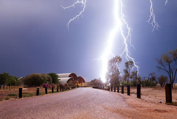 Lightning strike near Longreach, Queensland, Australia.