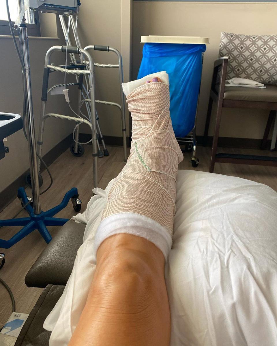 https://www.instagram.com/p/CdUW-0cppTe/  hed: Bold and the Beautiful's Katherine Kelly Lang Undergoes Surgery After Gruesome Horse Riding Injury