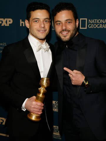 <p>Cra Sh/Image Space/Media Punch/Alamy </p> Rami Malek and Sami Malek at the FOX, FX, and Hulu 2019 Golden Globe Awards After Party