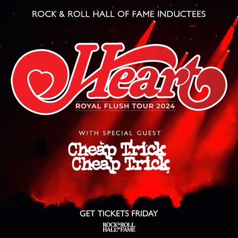 <p>Courtesy of AEG Presents</p> Heart Royal Flush Tour 2024 poster