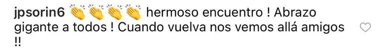 La respuesta de Juan Pablo Sorín a la foto del "Mono" Burgos