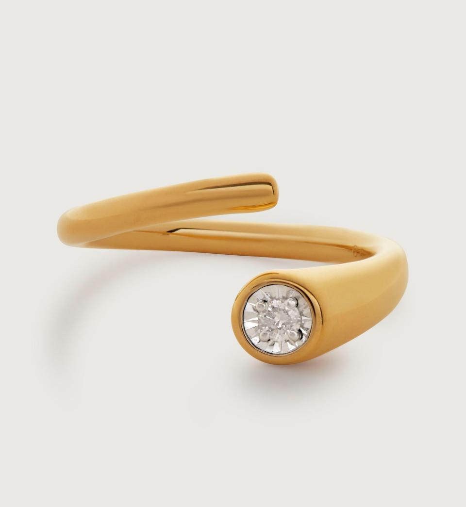 <p><a href="https://go.redirectingat.com?id=74968X1596630&url=https%3A%2F%2Fwww.monicavinader.com%2Fus%2Fdiamond-essential-wrap-ring%2Fgold-vermeil-diamond-essential-wrap-ring-diamond&sref=https%3A%2F%2F" rel="nofollow noopener" target="_blank" data-ylk="slk:Shop Now;elm:context_link;itc:0;sec:content-canvas" class="link ">Shop Now</a></p><p>18K Gold Diamond Wrap Ring</p><p>monicavinader.com</p><p>$195.00</p>