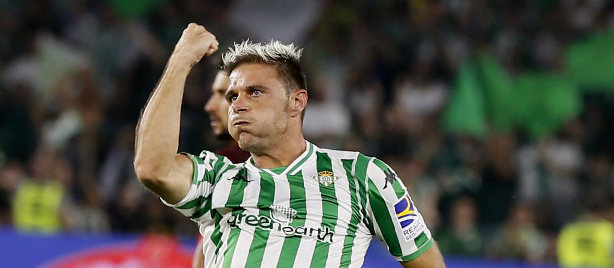 GRAF4825. SEVILLA, 02/09/2018.- El centrocampista del Real Betis Joaquín Sánchez celebrando un gol. EFE/Jose Manuel Vidal.