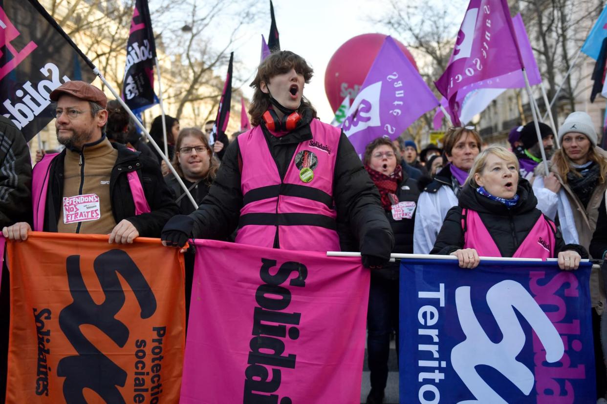 Manifestation contre la réforme des retraites à Paris, le 31 janvier 2023 - Julien de Rosa - AFP