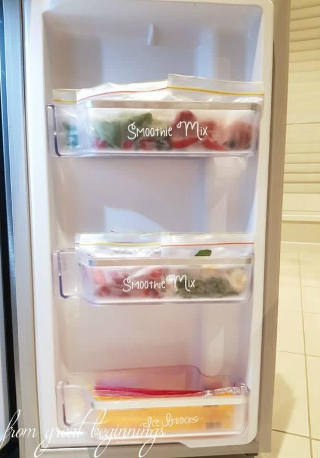 Fridge goals are now a thing thanks to DIY blogger Iryna Federico. Source: Pinterest/ From Great Beginnings.