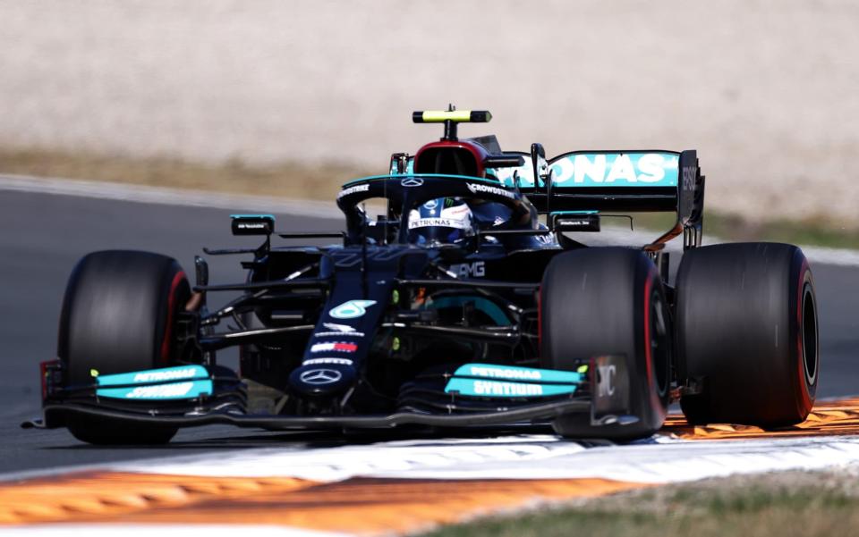 Valtteri Bottas of Finland driving the (77) Mercedes AMG Petronas F1 Team Mercedes W12 during the F1 Grand Prix of The Netherlands at Circuit Zandvoort on September 05, 2021 in Zandvoort, Netherlands - Lars Baron/Getty Images