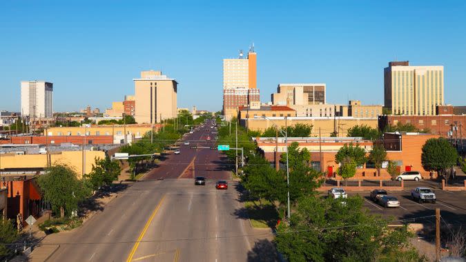 Downtown Lubbock, Texas.