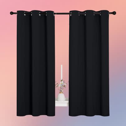 A pair of blackout curtains