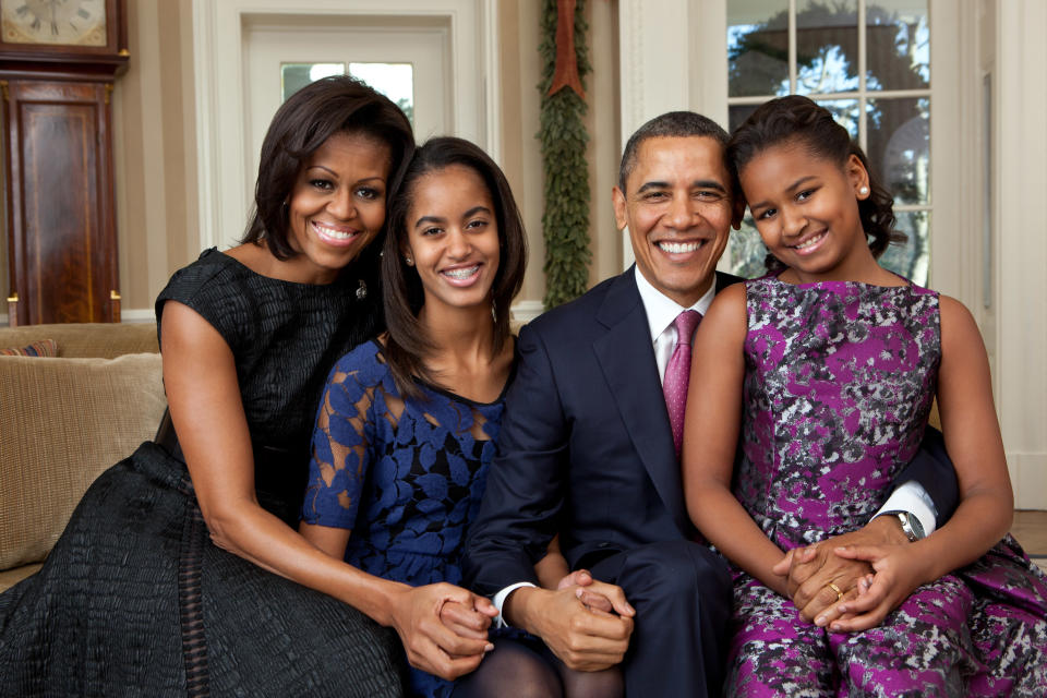 Barack Obama&nbsp;spoke about how he and Michelle talk to Malia and Sasha about being leaders.&nbsp; (Photo: Handout via Getty Images)