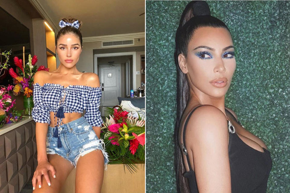 Kim Kardashian und Olivia Culpo schwören auf die alten Haar-Accessoires im neuen Look. (Bilder: Instagram)