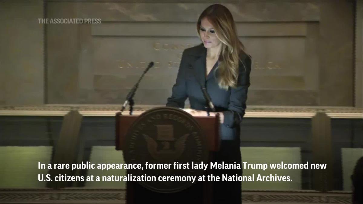 Melania Trump Welcomes New Us Citizens In Rare Public Appearance At The