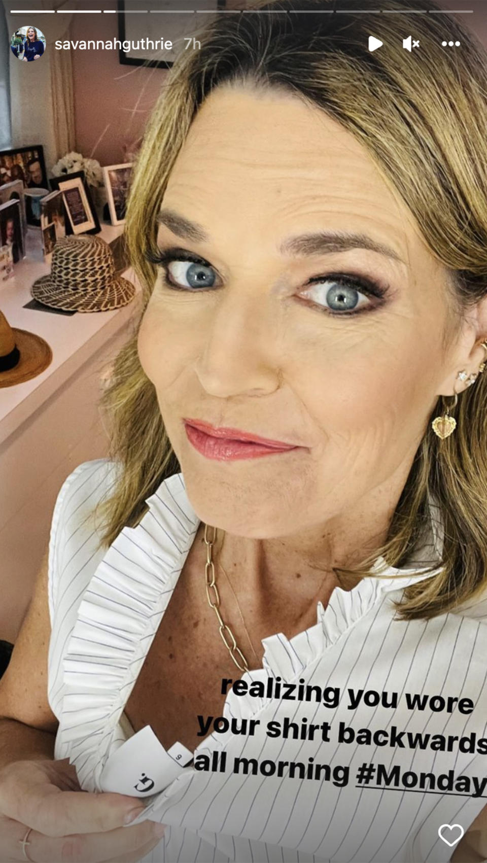 Savannah poked fun at her fashion mishap on Instagram. (@savannahguthrie via Instagram)