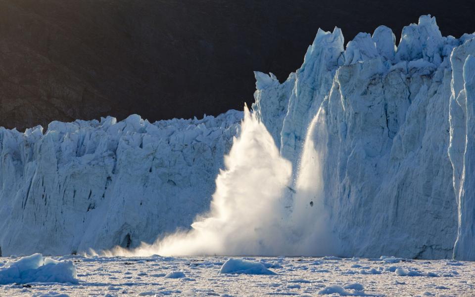 Scientists are warning that the ice has broken up twice this year, due to warm winds and heatwaves in the northern hemisphere - Barcroft Media