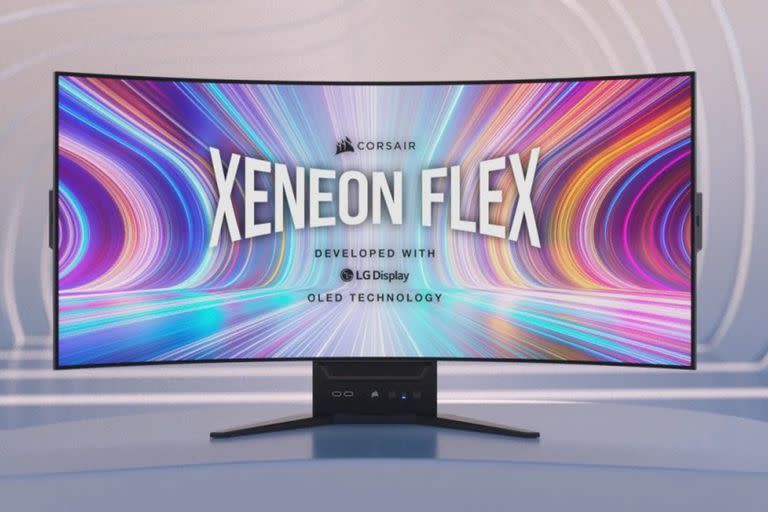 El monitor Xeneon Flex de Corsair tiene un panel de 45 pulgadas que puede cambiar su curvatura a voluntad