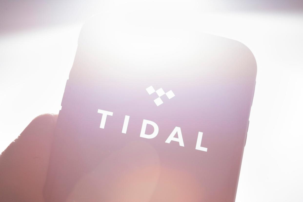 Tidal app on mobile phone