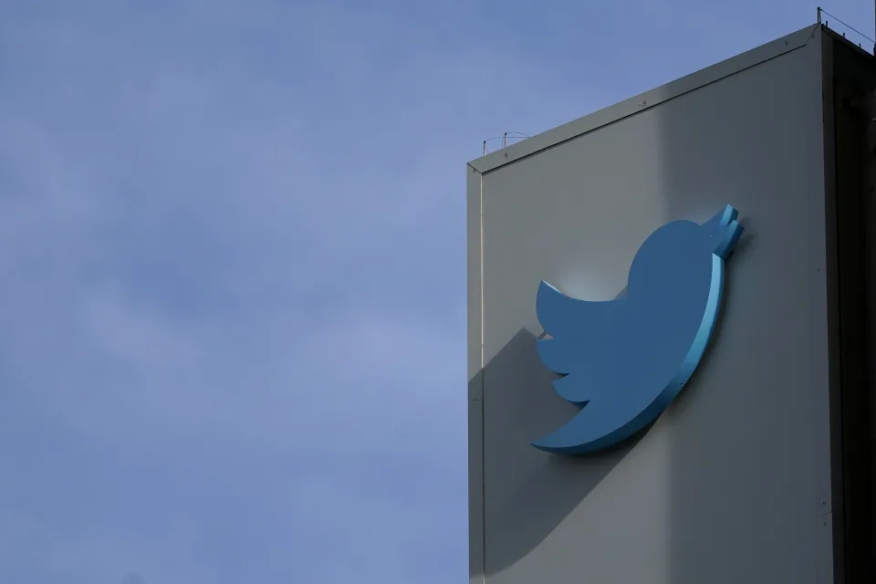 A Twitter headquarters sign is shown in San Francisco, Friday, Nov. 4, 2022. Employees were bracing for widespread layoffs at Twitter on Friday, as new owner Elon Musk overhauls the social platform. (AP Photo/Jeff Chiu)