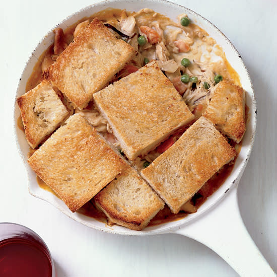 Skillet Chicken-and-Mushroom Potpie