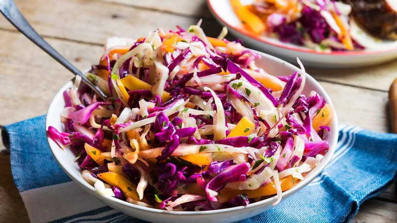 cabbage and mango slaw