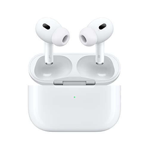 Apple AirPods Pro (2nd Generation) Wireless Earbuds, Up to 2X More Active Noise Cancelling, Adaptive Transparency, Personalized Spatial Audio, MagSafe Charging Case, Bluetooth Headphones for iPhone (AMAZON)