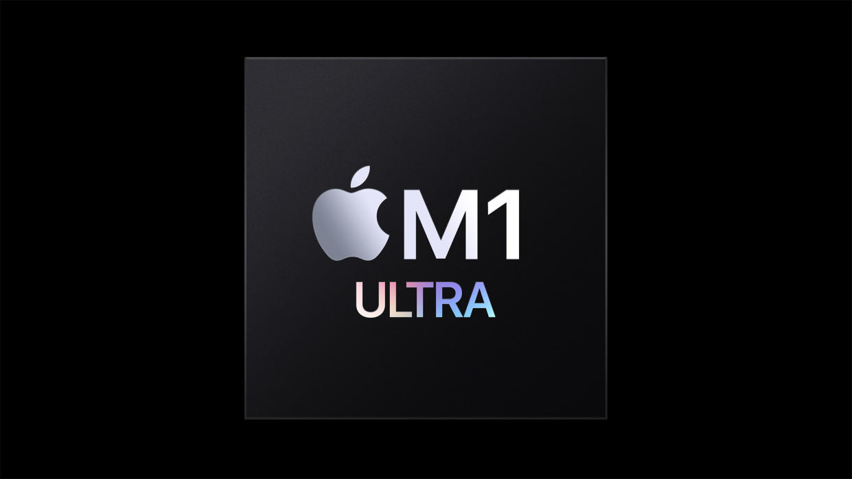 Apple has debuted its most powerful chip yet, the M1 Ultra. (Image: Apple)