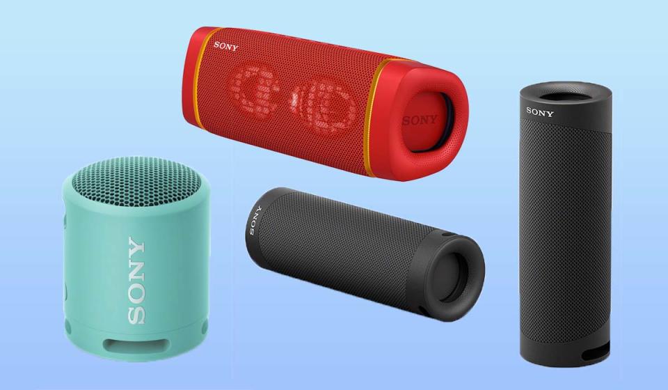 Sony's Extra Bass speaker lineup includes a variety of shapes, sizes and colors. Every one of them is on sale at Amazon right now. (Photo: Sony)