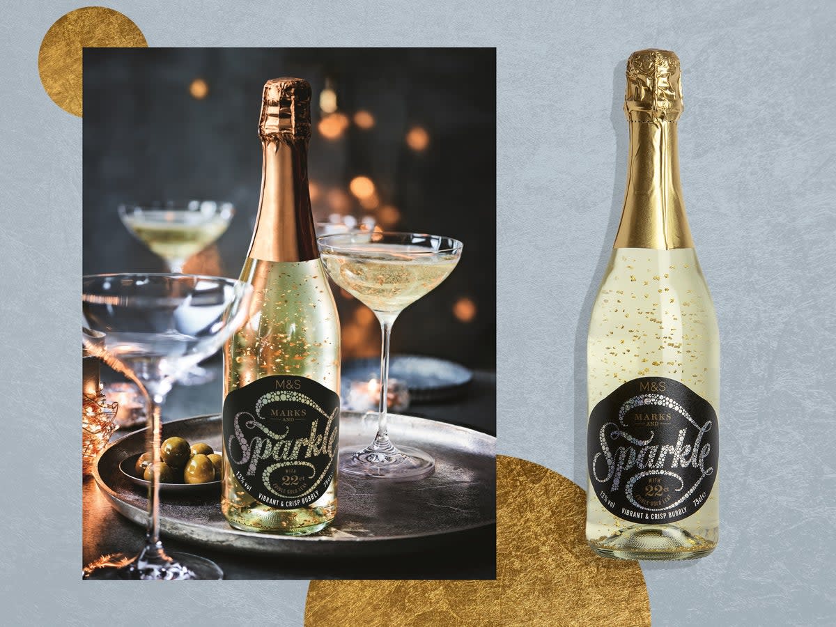 The dazzling bubbly is designed to look great on the dinnertable. If it lasts that long...  (Marks and Spencer)