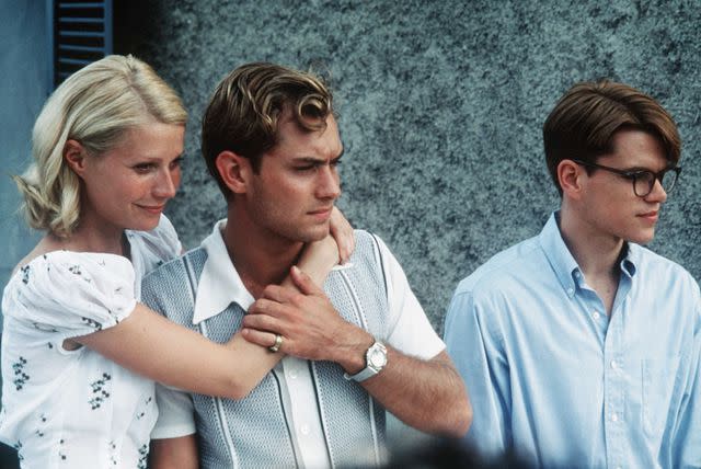 <p>Phil Bray/Paramount/Miramax/Kobal/Shutterstock </p> Gwyneth Paltrow (left), Jude Law and Matt Damon in 'The Talented Mr Ripley'