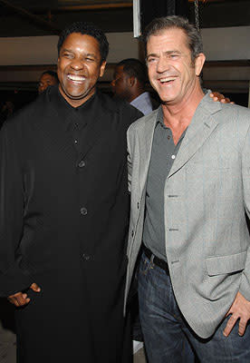 Denzel Washington and Mel Gibson at the Los Angeles Industry Screening of Universal Pictures' American Gangster