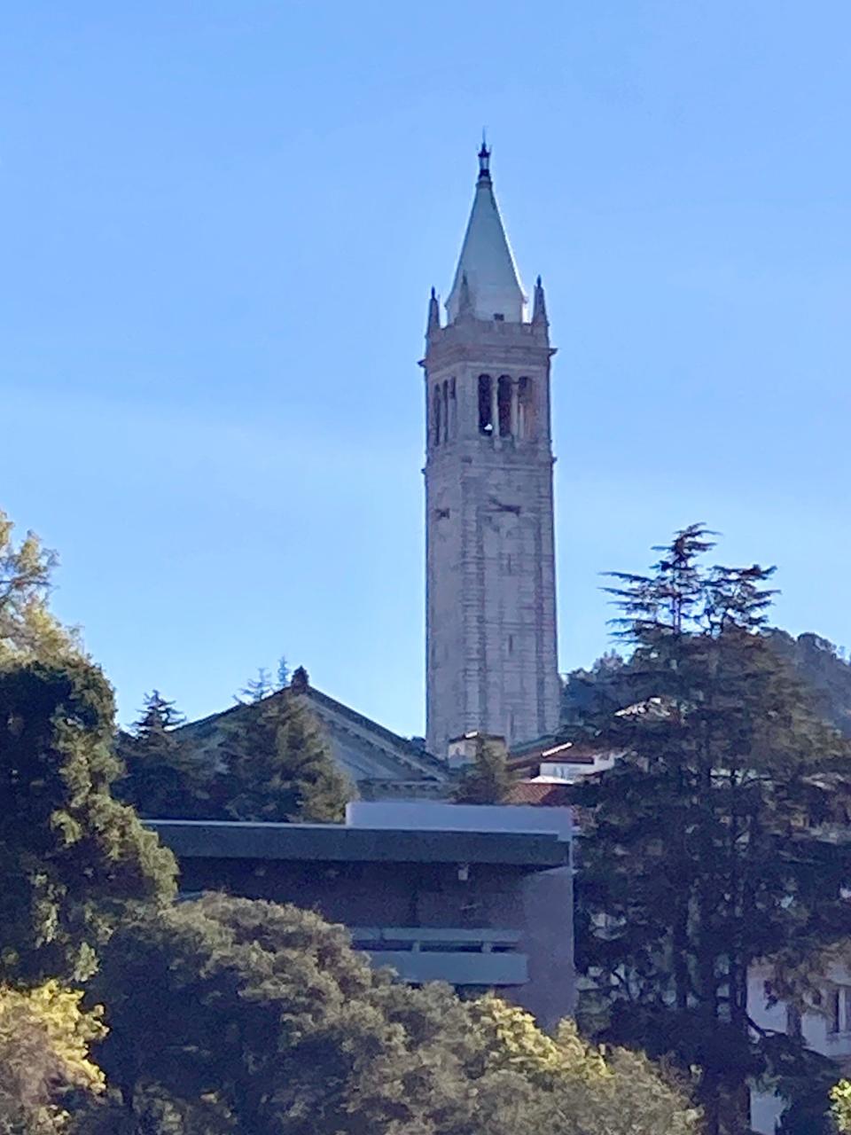 The Campanile bell tower anchors the University of California, Berkeley campus.