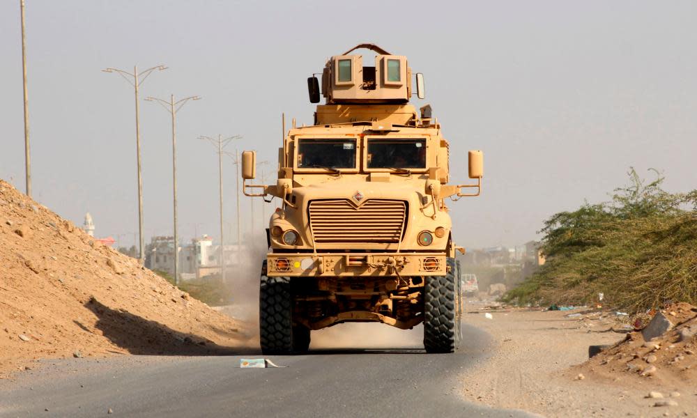 Yemeni pro-government forces on the eastern outskirts of Hodeidah