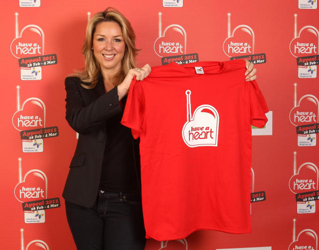Claire Sweeney during the 2011 Heart FM Have a Heart appeal, raising money for Children&#39;s Hospices UK, at the Heart FM studios in Leicester Square, central London.   (Photo by Dominic Lipinski/PA Images via Getty Images)