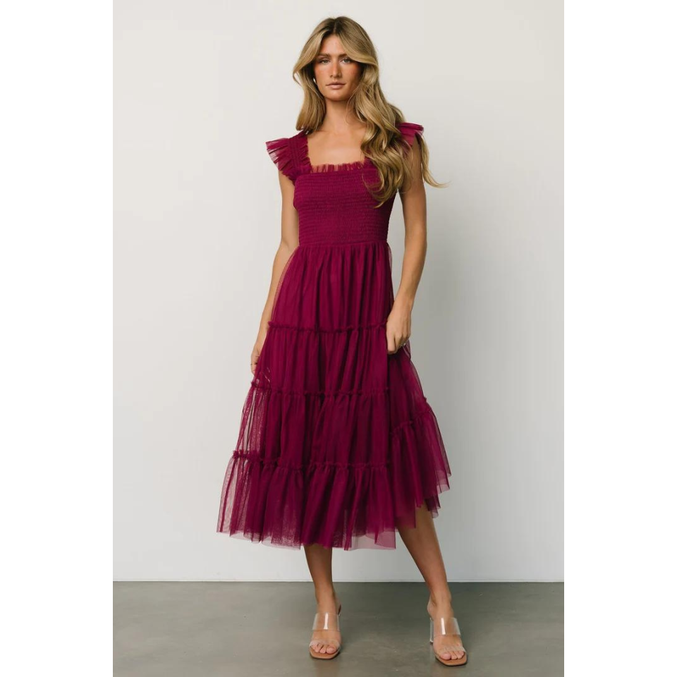 <p><a href="https://go.redirectingat.com?id=74968X1596630&url=https%3A%2F%2Fbalticborn.com%2Fproducts%2Femma-smocked-tulle-dress-boysenberry%3Fvariant%3D42528968212645&sref=https%3A%2F%2Fwww.womansday.com%2Fstyle%2Ffashion%2Fg45997597%2Fbest-winter-wedding-guest-dresses%2F" rel="nofollow noopener" target="_blank" data-ylk="slk:Shop Now;elm:context_link;itc:0;sec:content-canvas" class="link ">Shop Now</a></p><p>Emma Smocked Tulle Dress</p><p>balticborn.com</p><p>$78.00</p><span class="copyright">Baltic Born</span>