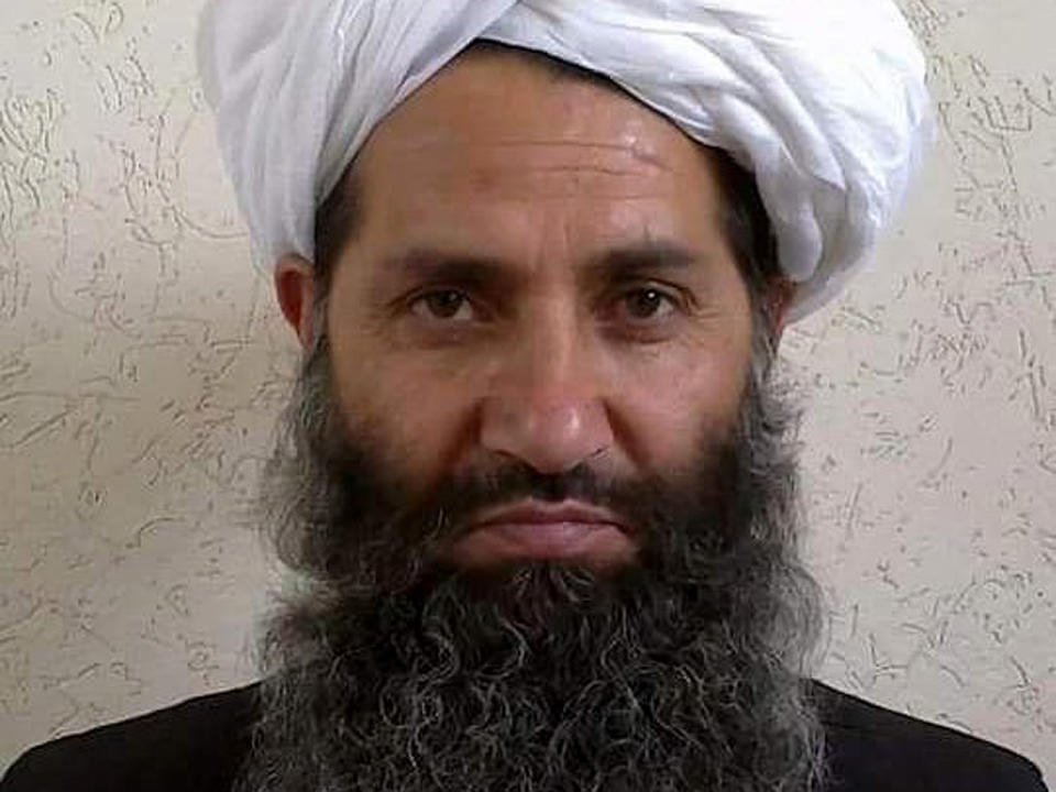 An image released by the Afghan Taliban purportedly shows Haibatullah Akhundzada, who was named the group's new leader on May 25, 2016. The photo is believed to date from approximately 2006. 