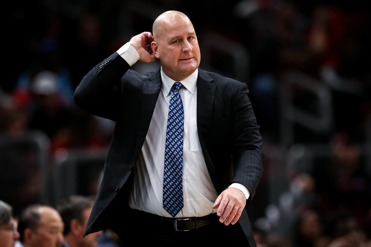 Chicago Bulls head coach Jim Boylen defended his coaching style in unique fashion. (Photo by Dylan Buell/Getty Images)