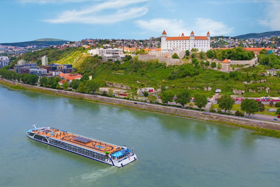 River cruising gets an upgrade. The contemporary European river cruise with its long, flat silhouette has not had a major design innovation in quite some time, but that all changed with the launch of AmaWaterways’ AmaMagna on the Danube this year. The ship is twice as wide as standard river cruises, allowing for double the amount of interior space—thus its suites are the largest afloat on any European river. The ship also has room for a wider selection of facilities, from four dining options to a boutique to a full wellness center.