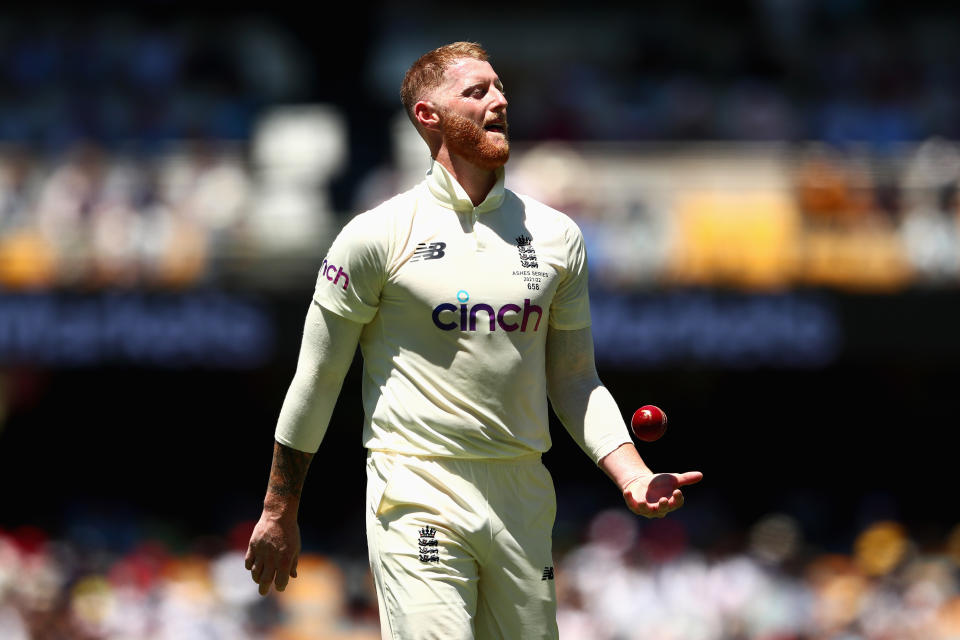 Seen here, Ben Stokes on day two of the first Ashes Test at the Gabba. 