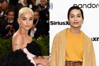 ¿Quieres teñirte pero no te atreves? Sigue el ejemplo de Zoë Kravitz, que arriesgó y acertó cambiando su característico pelo oscuro por un rubio platino. (Foto: Jamie McCarthy / Cindy Ord / Getty Images)