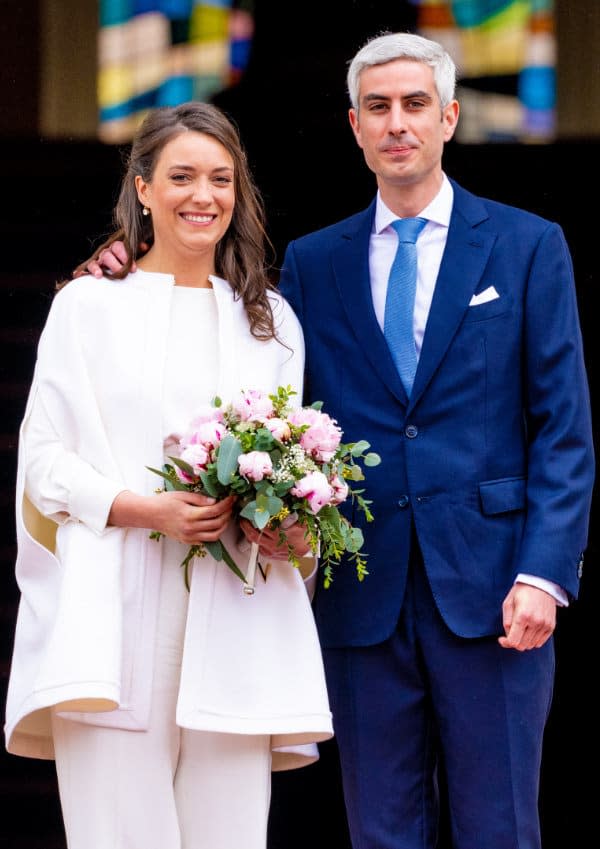 Alejandra de Luxemburgo y Nicolas Bagory en su boda civil