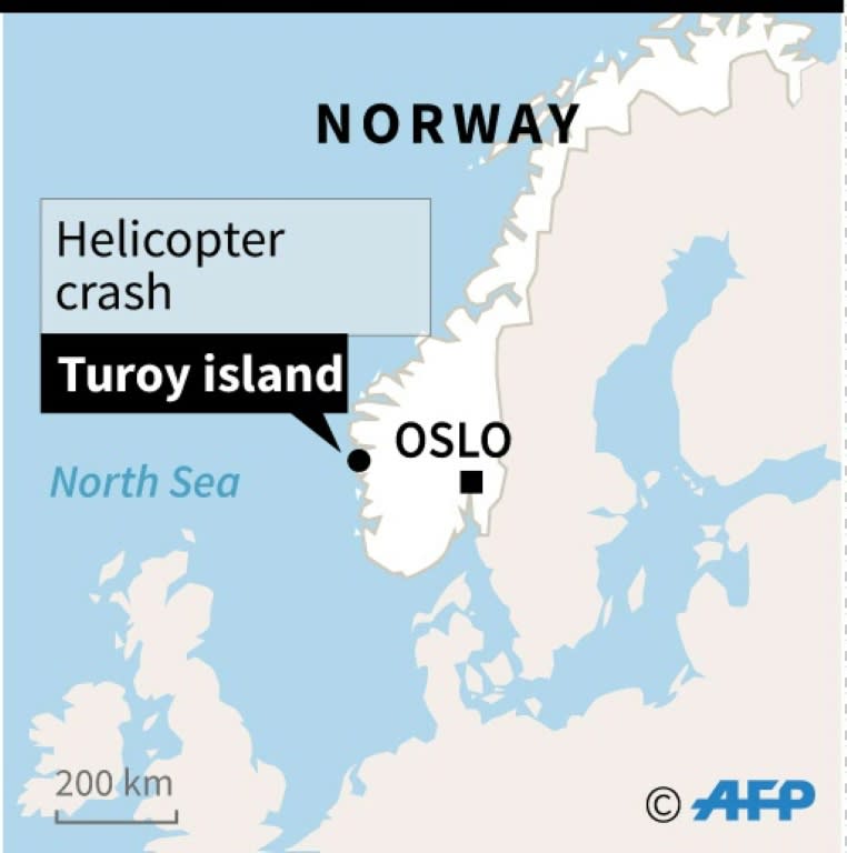 Helicopter crashes in Norway