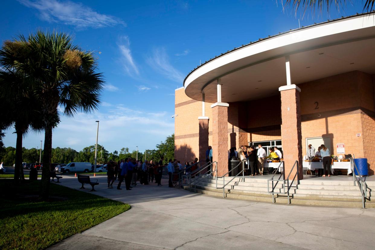 Golden Gate High School is used as a hurricane shelter in Collier County if it is needed.