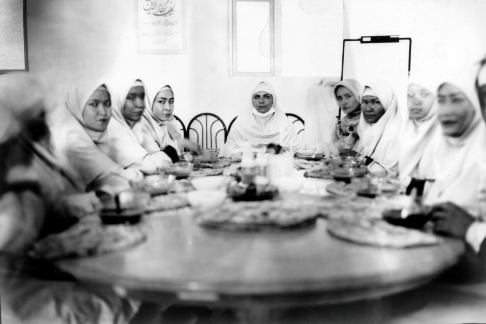 Women working for the Rayan Saffron Company have lunch together in Herat, Afghanistan, Saturday June 3, 2023. Twenty five women work in the company that exports saffron to different countries. The Taliban takeover and ensuing sanctions left many foreign clients reluctant to do business with an Afghan company – even though it’s one of the few still allowed to employ women, whose hands are deemed more suitable than men’s to extracting and handling the delicate crocus flowers. (AP Photo/Rodrigo Abd)