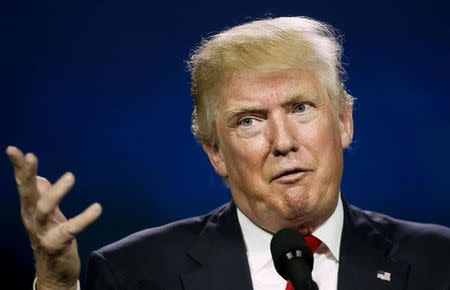 U.S. Republican presidential candidate Donald Trump speaks at the Western Conservative Summit in Denver, Colorado, U.S., July 1, 2016. REUTERS/Rick Wilking