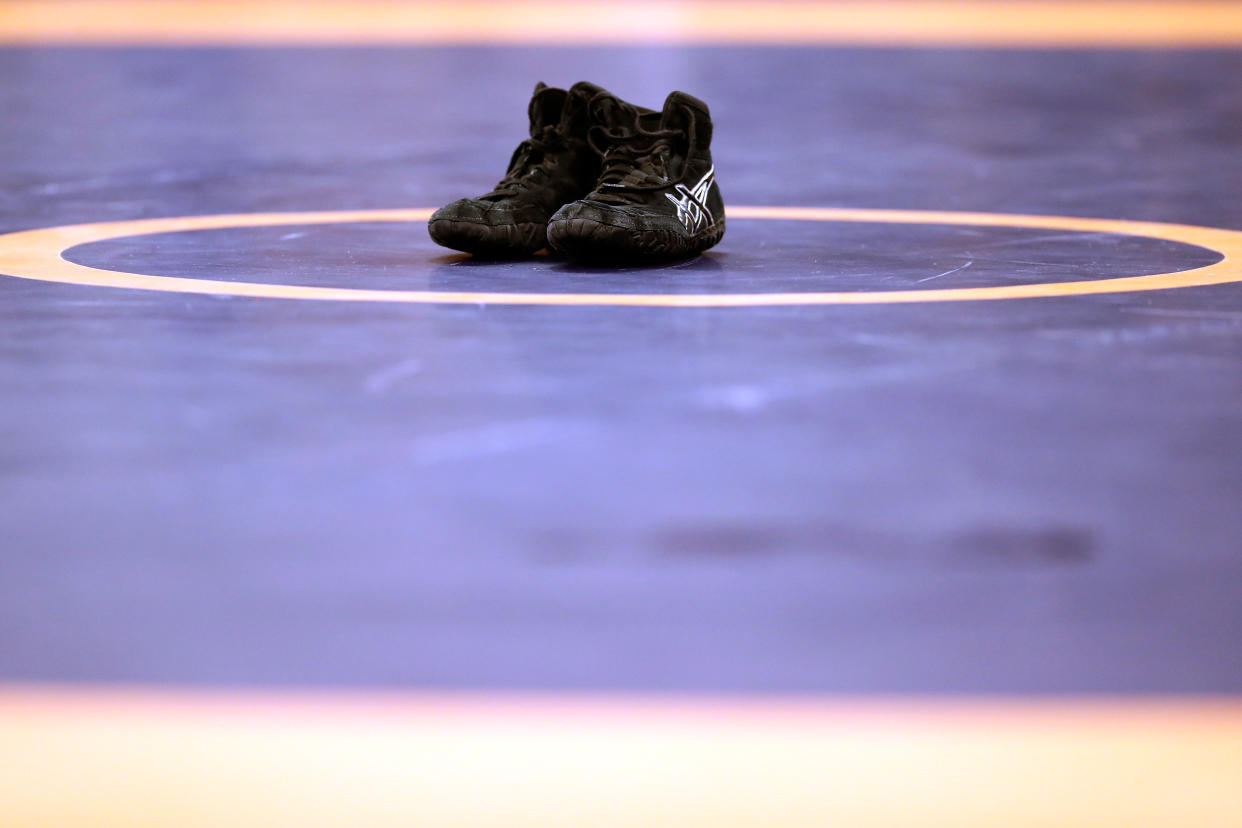 Jay Spencer is legally blind, but it hasn’t stopped him from wrestling — or bringing home the first state wrestling title in the school’s history. (Getty Images)