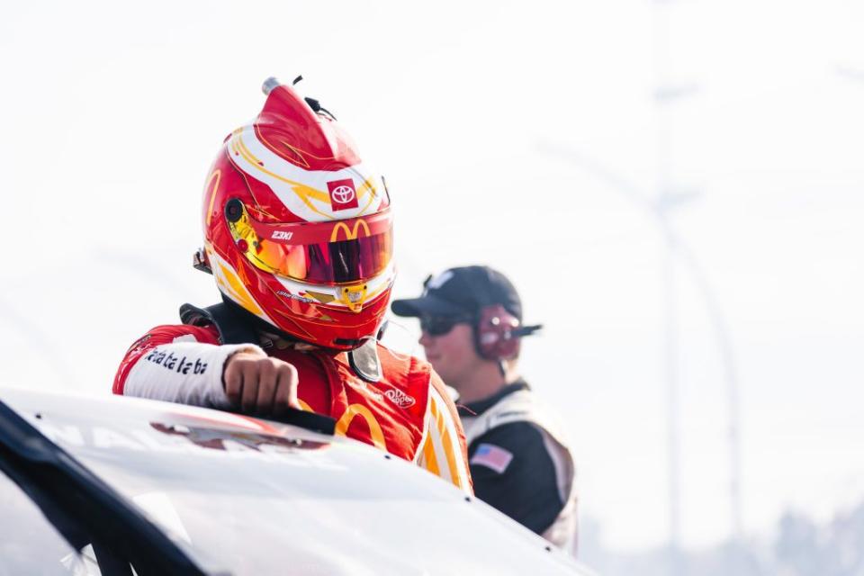 Bubba Wallace exits his car after the NASCAR race at Watkins Glen