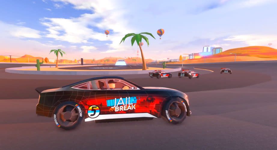 NASCAR debuts customized virtual race car in Jailbreak on Roblox