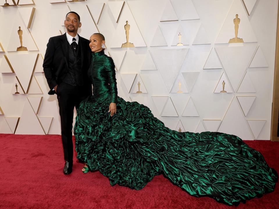 Will Smith and Jada Pinkett Smith at the 2022 Oscars.