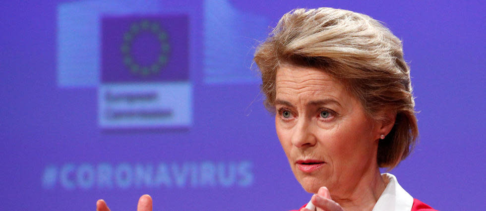 La présidente de la Commission européenne, Ursula von der Leyen, en avril 2020.
