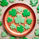 <p>Shamrock-shaped sugar cookies are exactly what you need on your St. Patrick's Day table. </p><p><em><a href="https://www.delish.com/cooking/recipe-ideas/a30877659/st-patricks-day-cookie-recipe/" rel="nofollow noopener" target="_blank" data-ylk="slk:Get the recipe at Delish »;elm:context_link;itc:0;sec:content-canvas" class="link ">Get the recipe at Delish »</a></em></p><p><em><strong>RELATED:</strong> <a href="https://www.goodhousekeeping.com/food-recipes/dessert/g3257/classic-irish-desserts/" rel="nofollow noopener" target="_blank" data-ylk="slk:23 Classic Irish Desserts for March 17;elm:context_link;itc:0;sec:content-canvas" class="link ">23 Classic Irish Desserts for March 17</a><br></em></p>