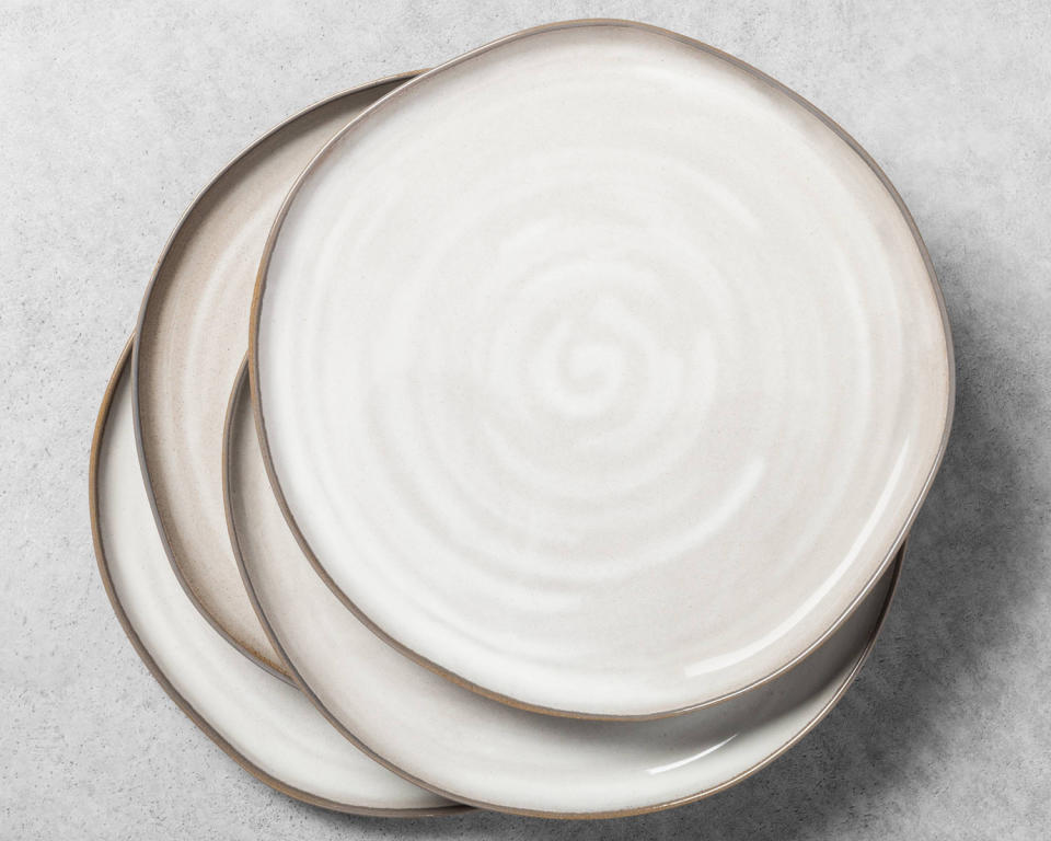 White ceramic plates