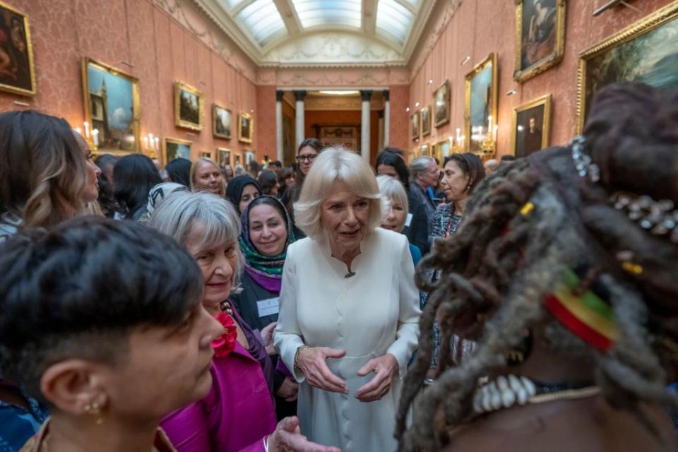 the queen consort hosts a reception to raise awareness of violence against women and girls